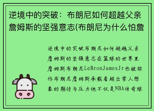 逆境中的突破：布朗尼如何超越父亲詹姆斯的坚强意志(布朗尼为什么怕詹姆斯回家)